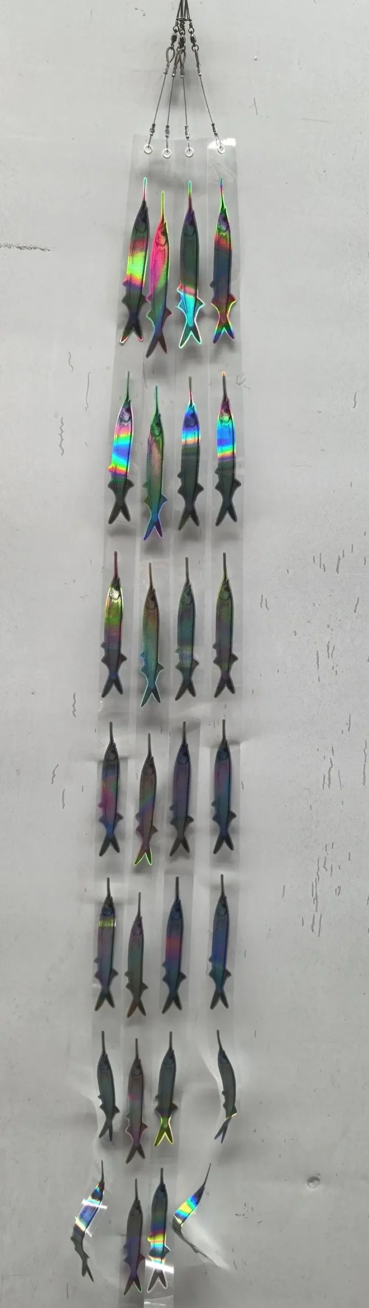 MasterPro Pre-Rigged Dredge Teaser Strips – Garfish Pattern (4-Pack)
