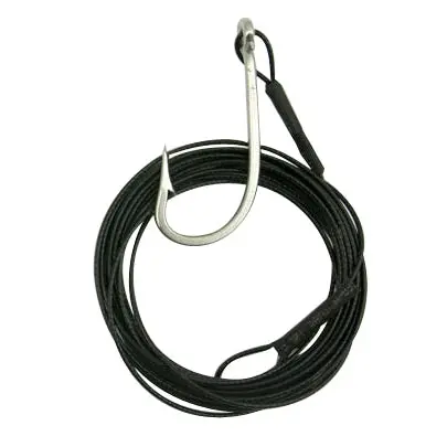 MasterPro Shark Rig – 8/0 Single Hook, 1m 200lb Stainless Wire Trace (Nylon-Coated)