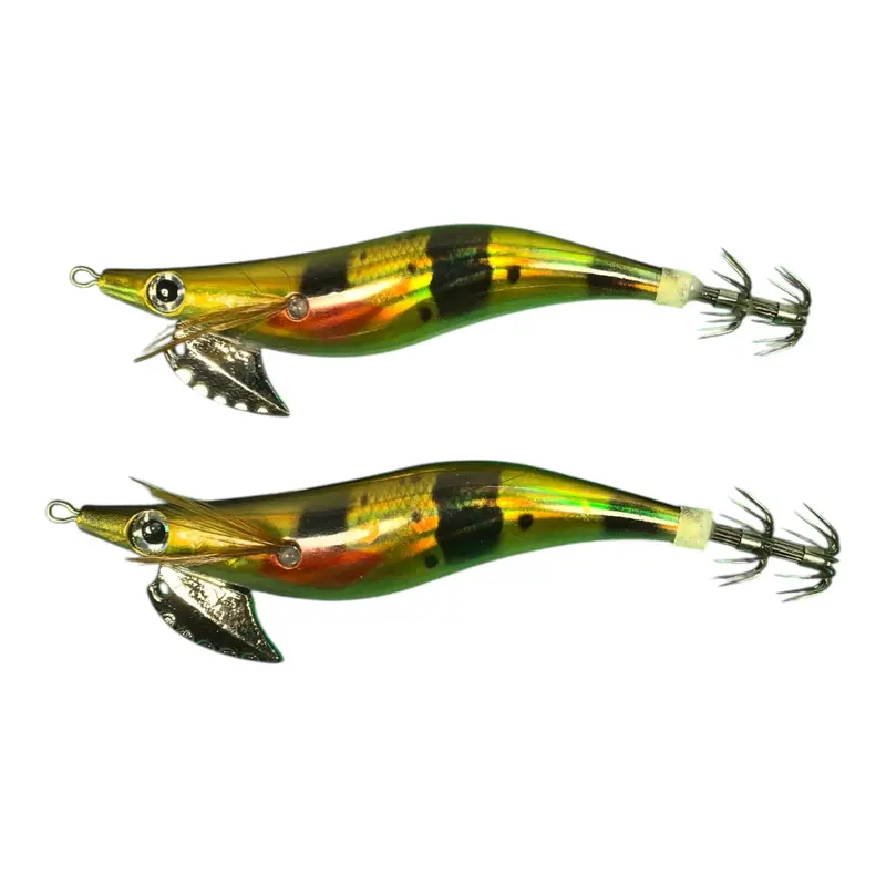 MASTERPRO Squid Jig 3.0 – ‘Tiger Prawn’ Color, Twin-Pack Saltwater Tackle