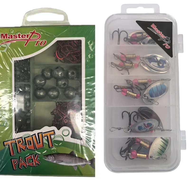 Masterpro Trout Fishing Starter Kit – Bait, Spinners, and Essential Hooks