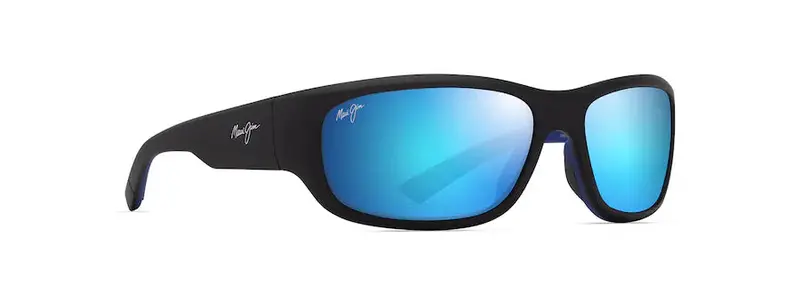 Maukele Sunglasses – Black/Grey/Blue Frame, Blue Hawaii Lenses