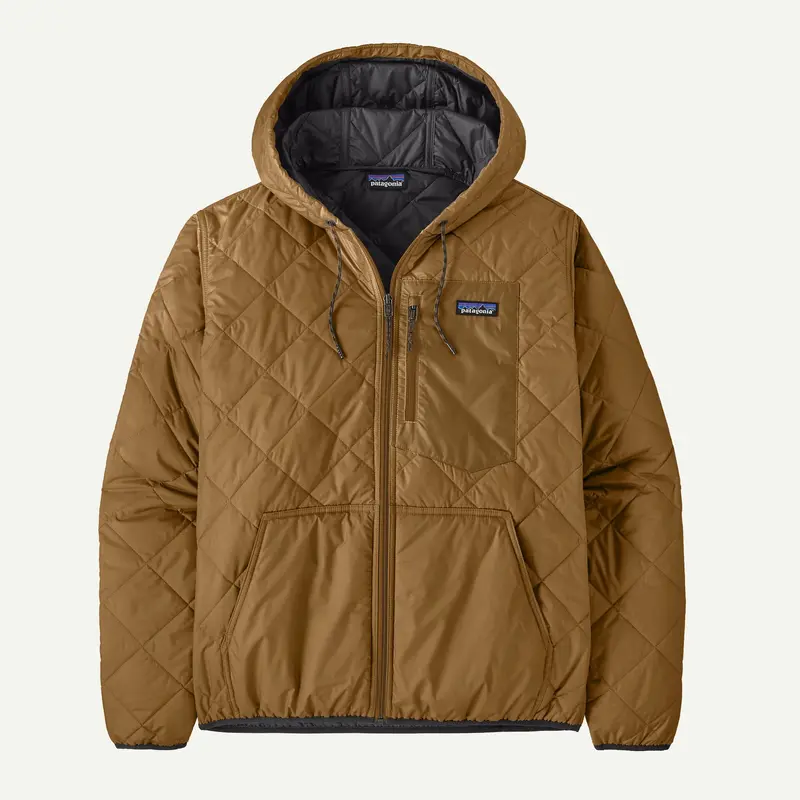 Men’s Diamond-Quilted Bomber Hoodie