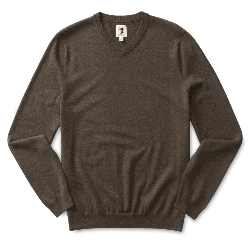 Men’s Duck Head Buckley V-Neck Wool Blend Sweater
