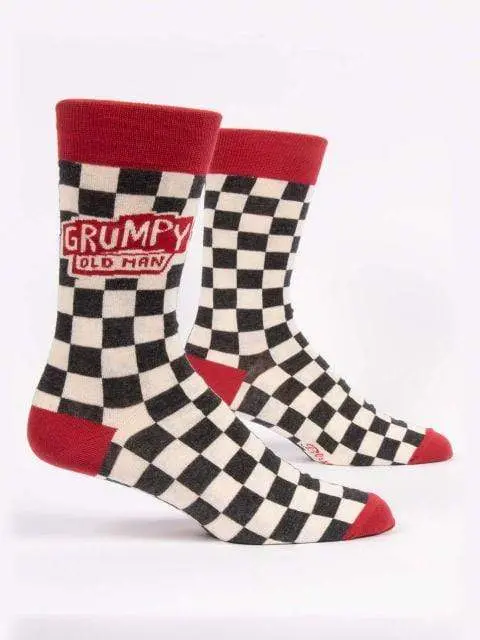 Men’s ‘Grumpy Old Man’ Humor Crew Socks – Blue Q