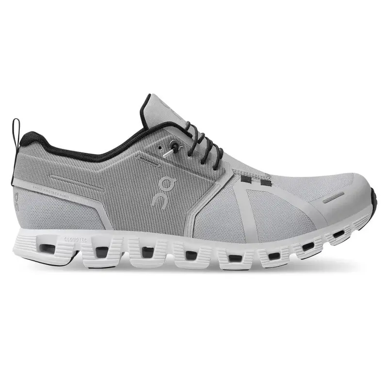 Men’s On Cloud 5 Waterproof Running Shoe – Glacier/White