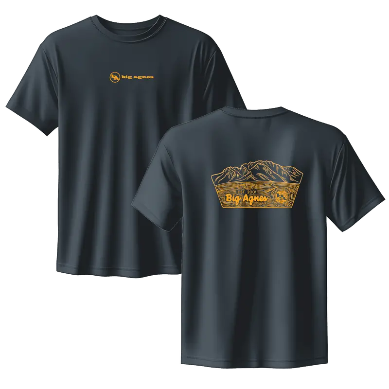 Men’s Tonal Trail Sign T-Shirt – Minimalist Hiking Trail Graphic