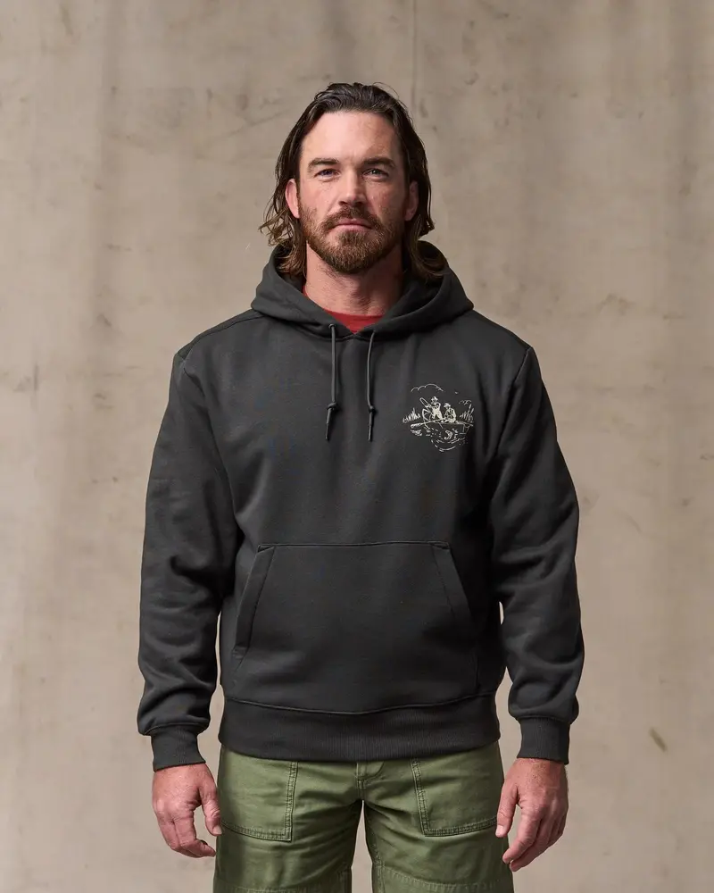 Men’s Trout-Fishing Hoodie – Artistic Angler-Themed Sweatshirt