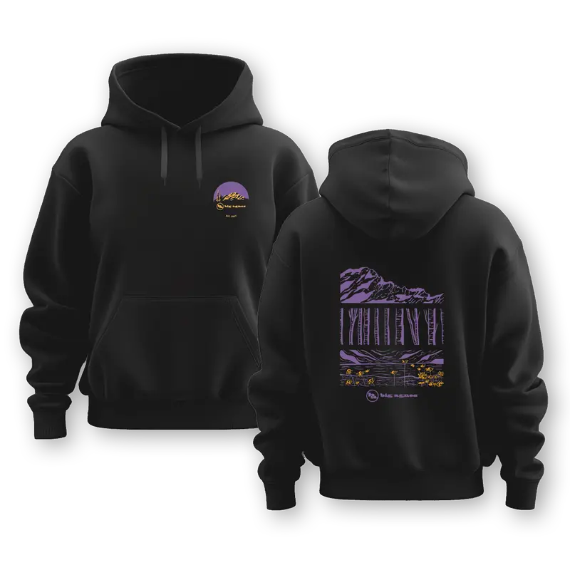 Men’s Zirkel Triptych Hoodie – Art-Inspired Mountain Graphic Sweatshirt