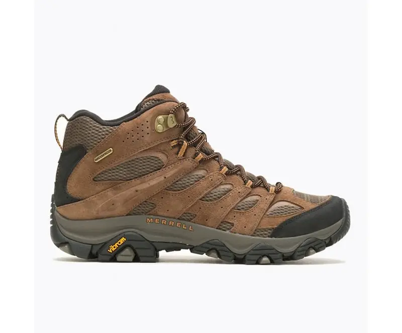 Merrell Moab 3 Mid Waterproof Hiking Boots – Wide Fit for Men