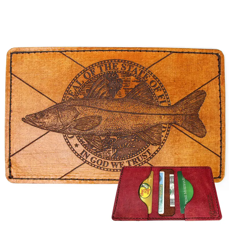 Mid-Size American Flag Leather Wallet
