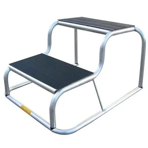 Milenco Aluminium Double Step with Rubber Top Treads