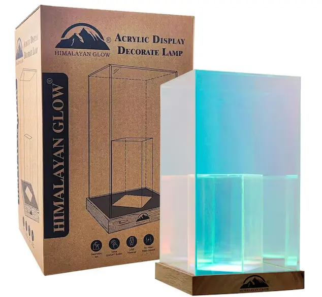 Minimalist White Rectangular Glass Desk Lamp – 4.8 Inches