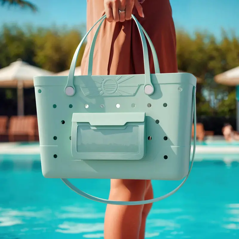 Mint-Tone Beachcomber Tote Bag