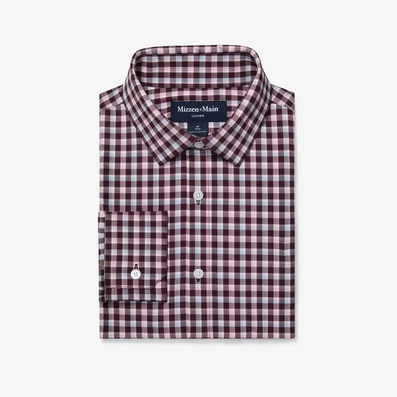 Mizzen + Main Leeward Long Sleeve Dress Shirt – Slim Fit for Men