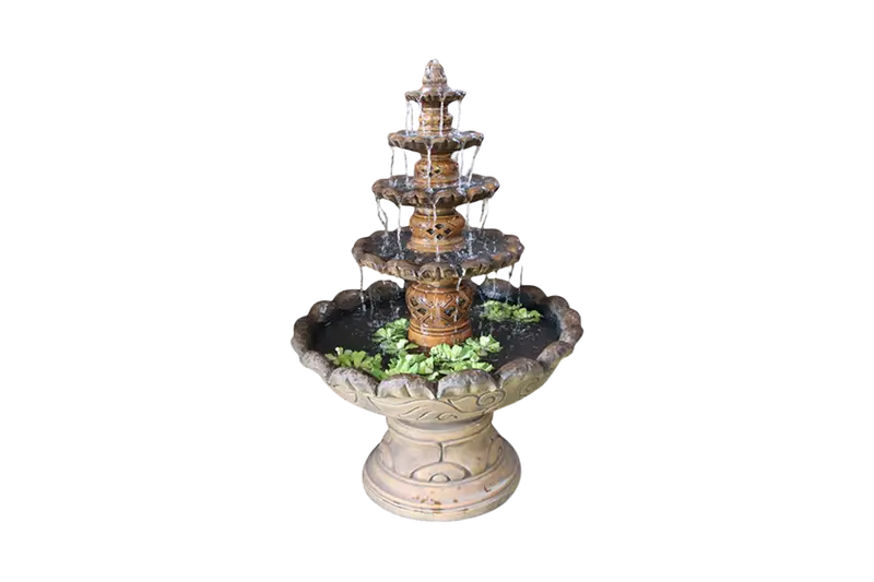 Monaco Contemporary Outdoor Fountain with Sleek Stainless Design