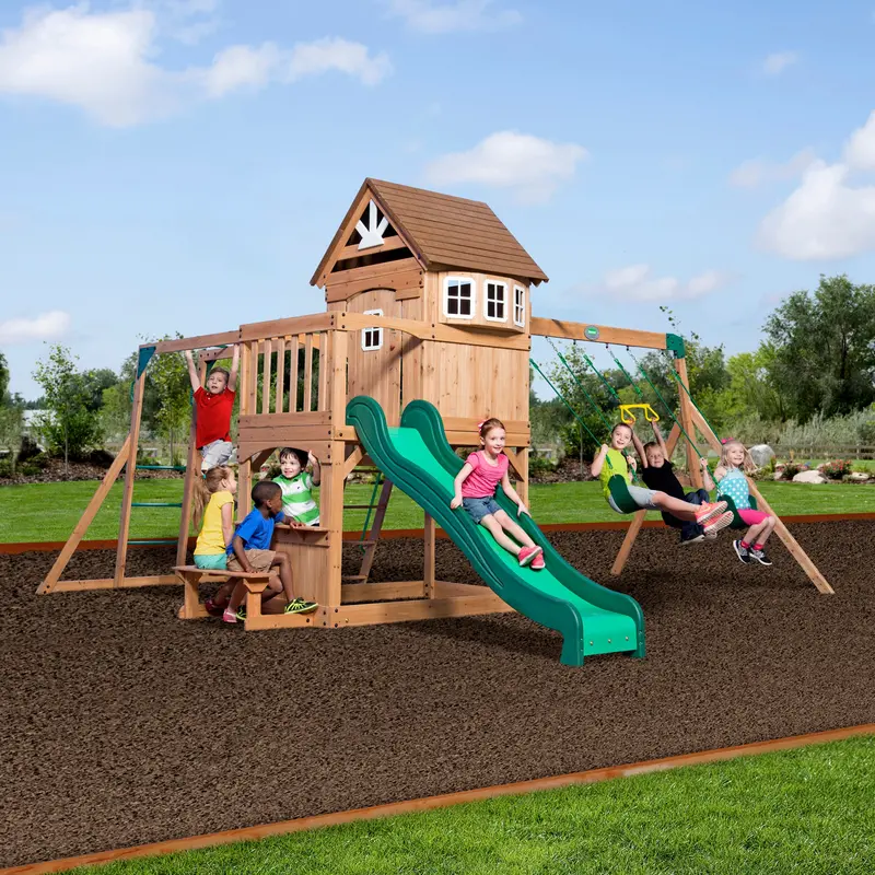 Montpelier Outdoor Swing Set for Backyard Play