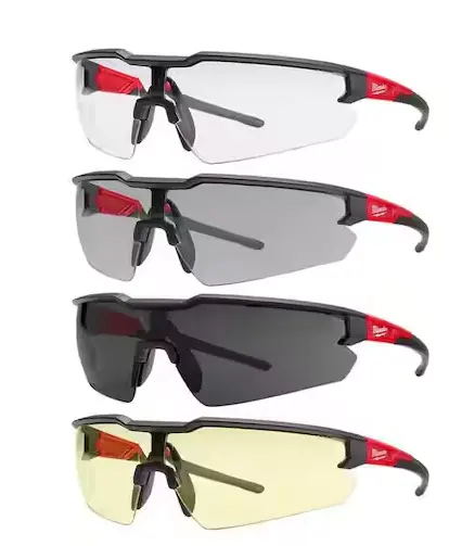 Multi-Color Assorted Safety Glasses – 4-Pack with Scratch-Resistant Lenses
