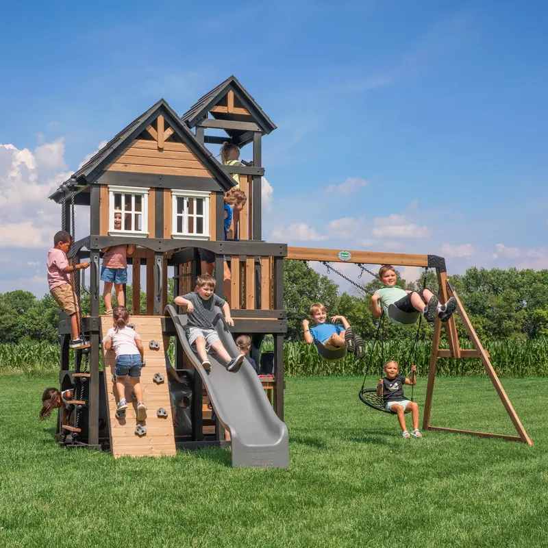 Mystic Tower Multi-Level Play and Swing Structure