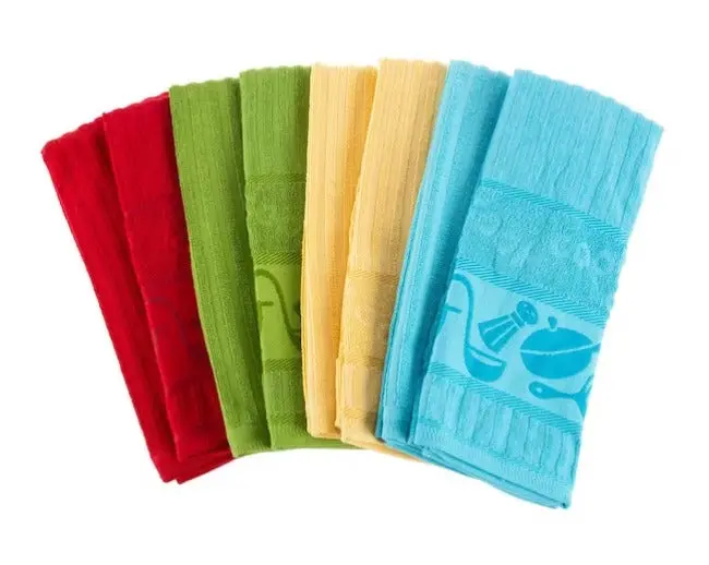 Natural Weave Cotton Kitchen Towel Collection – 8-Piece Set