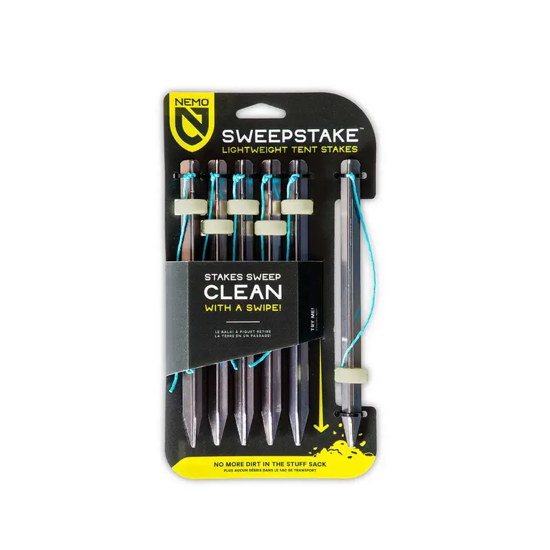 Nemo Sweepstake Ultralight Tent Stakes – Durable Aluminum Ground Anchors