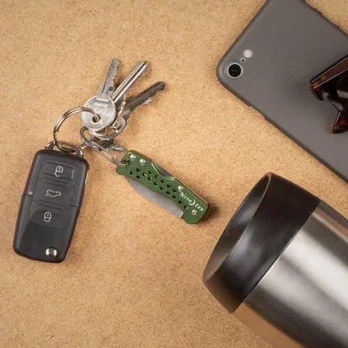 Nite Ize Doohickey Olive-Tone Keychain Folding Knife