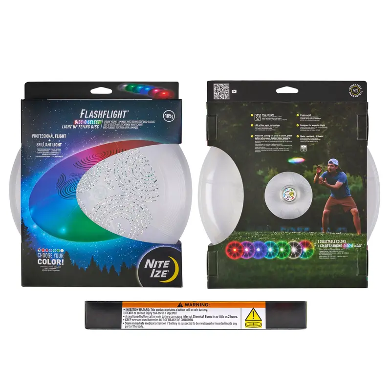 Nite Ize Flashflight Glow-in-the-Dark Flying Disc – Disc-O Select