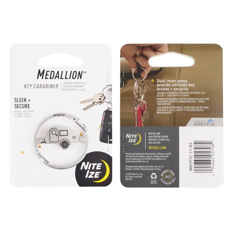 Nite Ize Medallion Teardrop Camper-Themed Key Carabiner