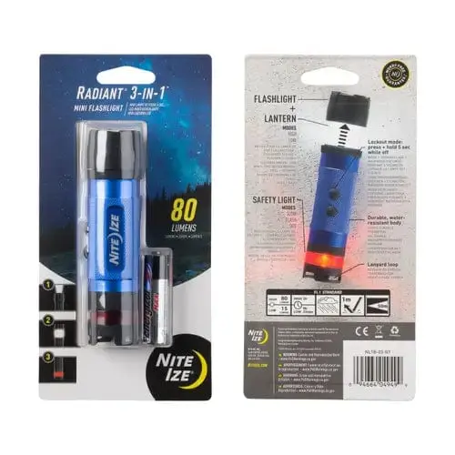 Nite Ize Radiant 3-in-1 Mini Flashlight with Clip