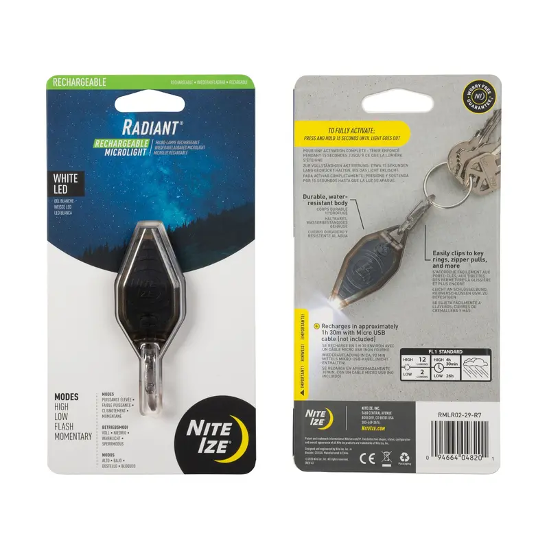 Nite Ize Radiant Rechargeable Microlight for Keychains or Gear