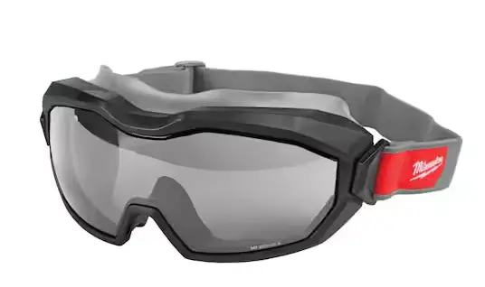 Non-Vented Gray Dual-Coated Safety Goggles
