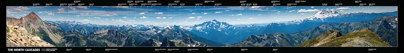 North Cascades Panorama Art Print – Premium Landscape Poster