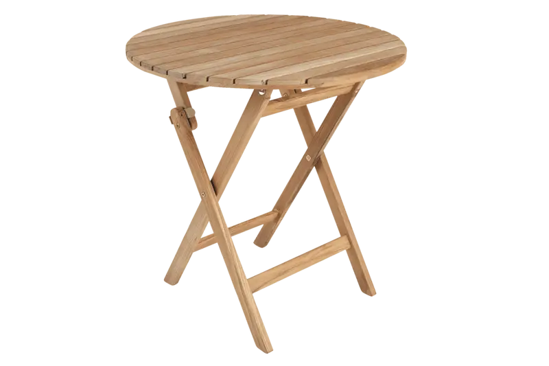 Nova Teak Folding Round Table – 70 cm Diameter