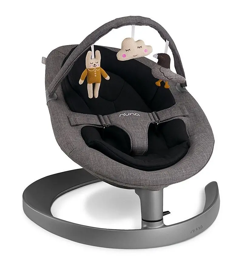 Nuna Leaf Grow Baby Swing in Charcoal