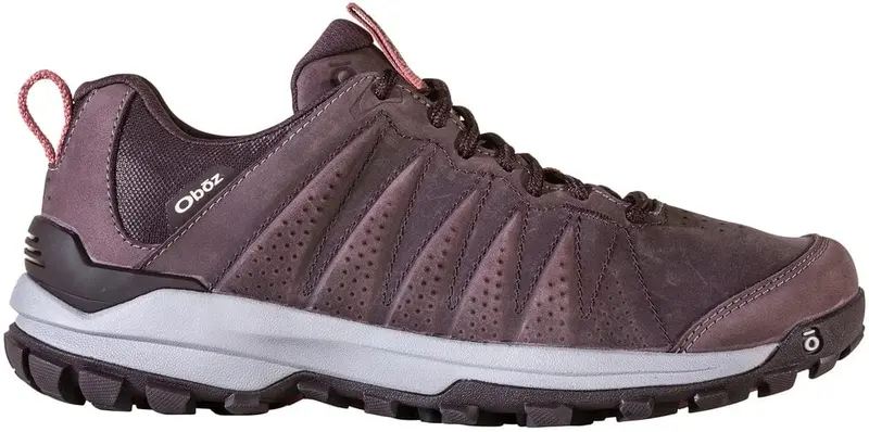 Oboz Sypes Low Leather Hiking Shoes – B-Dry Waterproof, Women’s Peppercorn