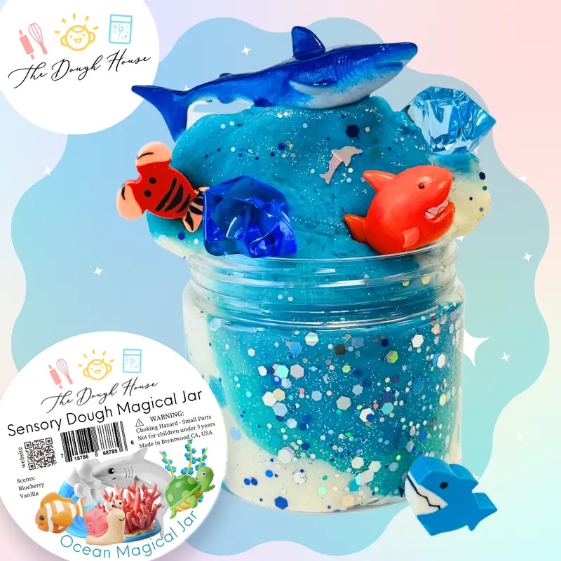 Ocean-Themed Fun-Size Magical Dough Jar