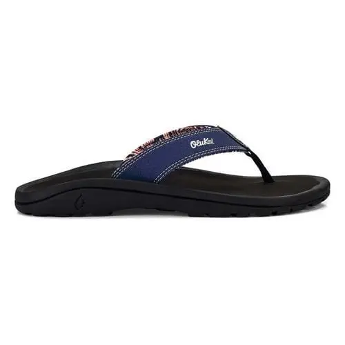 OluKai ‘Ohana Beach Sandals for Men – Navy and Onyx
