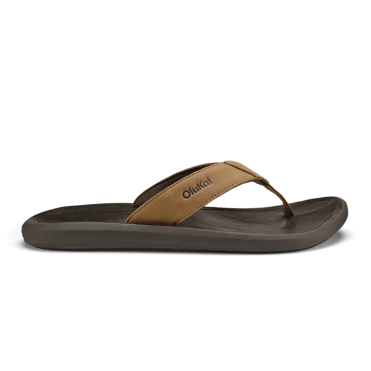 OluKai Pili Men’s Sandals – Tan & Dark Java Earth Tones