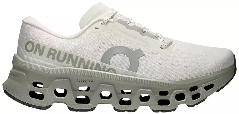 On Cloudmonster 3 Running Shoes for Women – Ivory and Tin