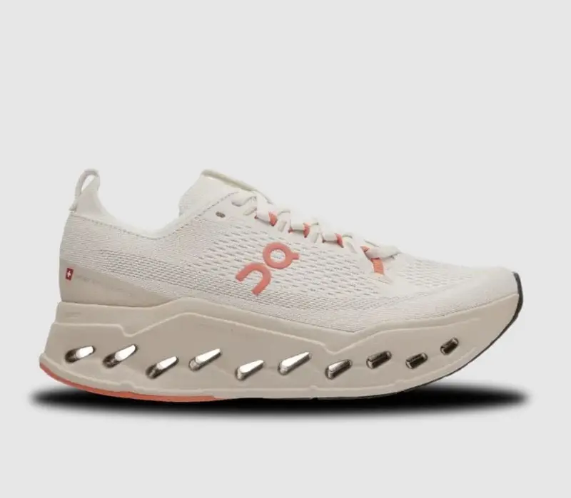 On Cloudsurfer Max Women’s Running Shoes – Ivory/Salmon