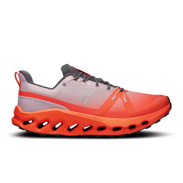 On Cloudsurfer Trail Waterproof Hiking Shoes – Mauve/Flame for Men