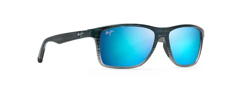 Onshore Sunglasses – Blue/Black Frame, Blue Mirror Lenses
