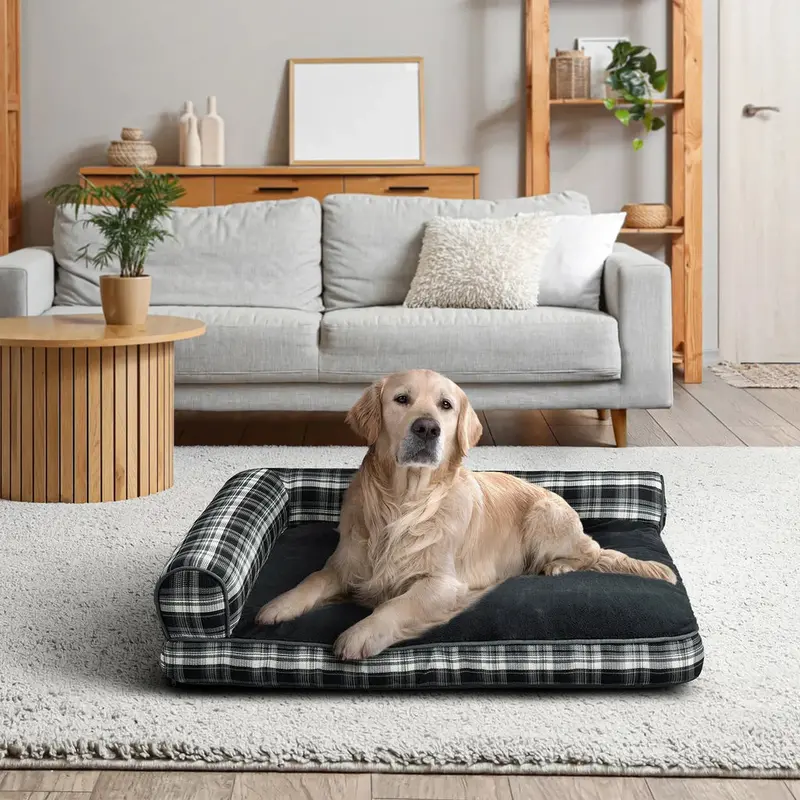 Orthopedic Bolster Dog Bed for Comfort and Support