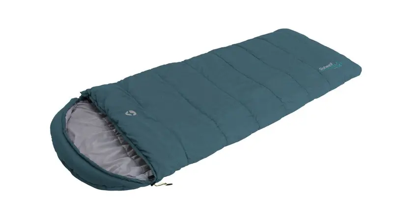 Outwell Campion Lux Single Sleeping Bag – Teal Synthetic All-Weather Bag