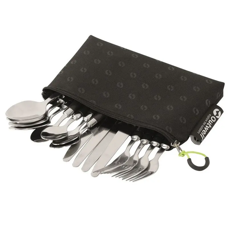 Outwell Turon 16-Piece Stainless Steel Cutlery Set in Pouch