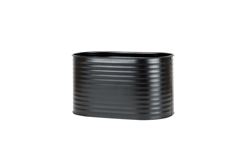 Ovalina Rillo Black Trellis Planter – 30 × 17 cm