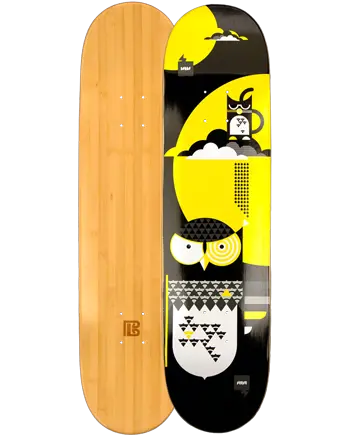 Owl & Cat (Sutsu) Skateboard Deck