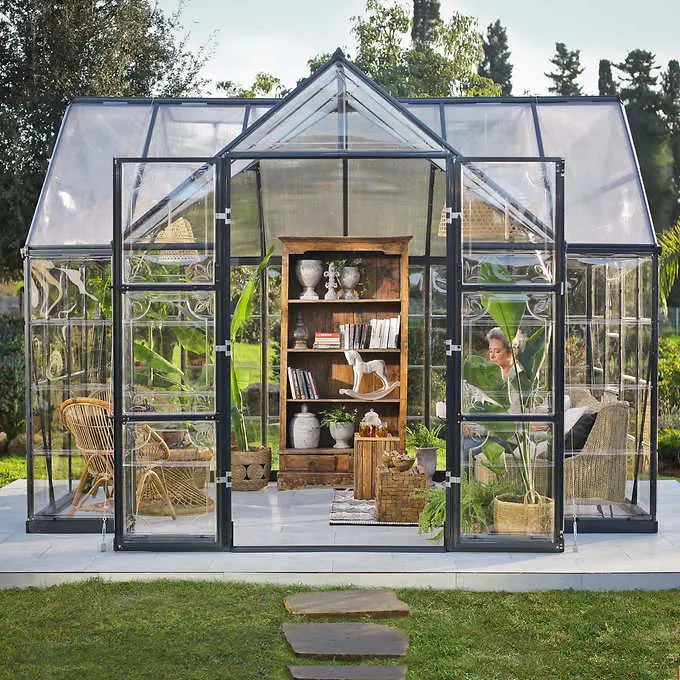 Palram Canopia Victory Orangery – 10′ x 12′ Solarium Greenhouse with Auto Ventilation