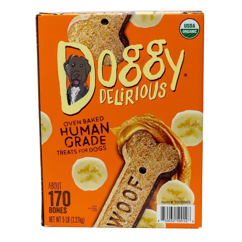 Peanut Butter & Banana Dog Treats – 5 lb Bag of All-Natural, Flavorful Rewards