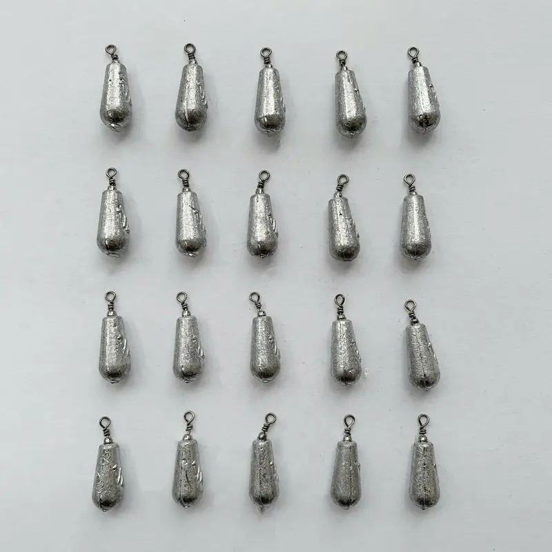 Pear-Shaped Bomb Sinkers – Dense Lead Weights for Deep-Casting and Bottom Fishing