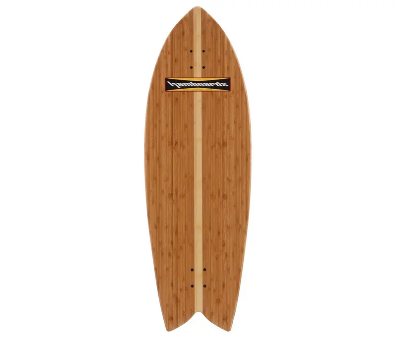 Pescadito Natural Bamboo Mini Longboard – 3’7″